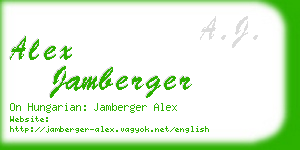 alex jamberger business card